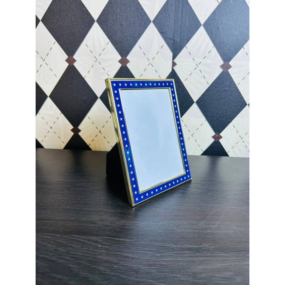 Blue Star Photo Frame Gold Trim Americana Picture Frame‎ 7x5 Inch